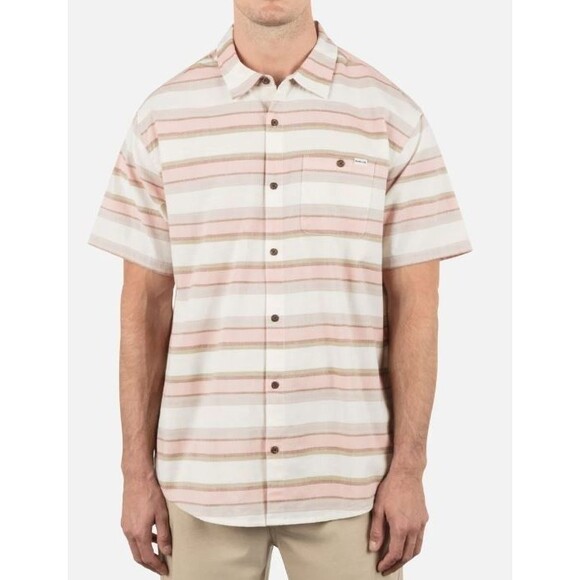 Hurley Other - Hurley One & Only Lido Stripe Short Sleeve Button-Up Shirt Men’s M NWT Coastal